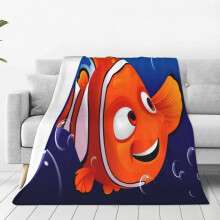 Findet Nemo Decke, Überwurf, Bettwäsche, Zimmerdeko, Flanelldecke für Bett und Sofa, 127 x 102 cm