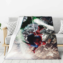 Spider-Man Fleecedecke, superweiche, kuschelige Überwurfdecke, Kinderbettwäsche – Eigenschaften: Superweich, 152 x 127 cm
