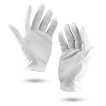 Foxnovo Lightweight Nylon Protective Glove Film Handling Glove Working Glove - 8 pairs/set (White)