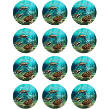 Sea - Cup Toppers - 2 inch cup (12 piecessheet), Multicolor