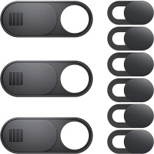 Laptop Camera Cover Slide 9 Pack(3 Large + 6 Small) Webcam Cover Fit Most Laptop, Cell Phone, PC, Tablet (Black)