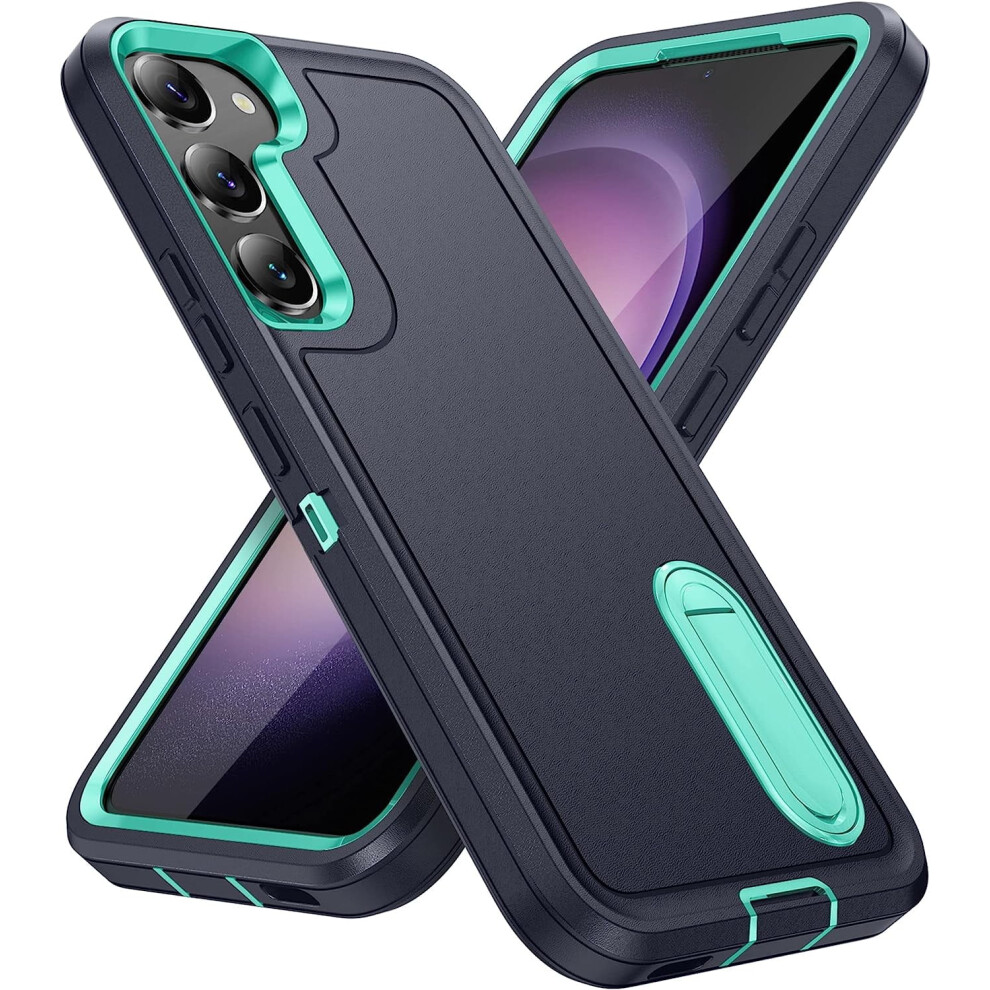 Compatible With Samsung Galaxy S23 Case, Built-In Kickstand, Shockproof/Dustproof/Drop Proof Military Grade Cover For Galaxy S23 5G ( Blue/Aqua Dark/Blue 9004841122588