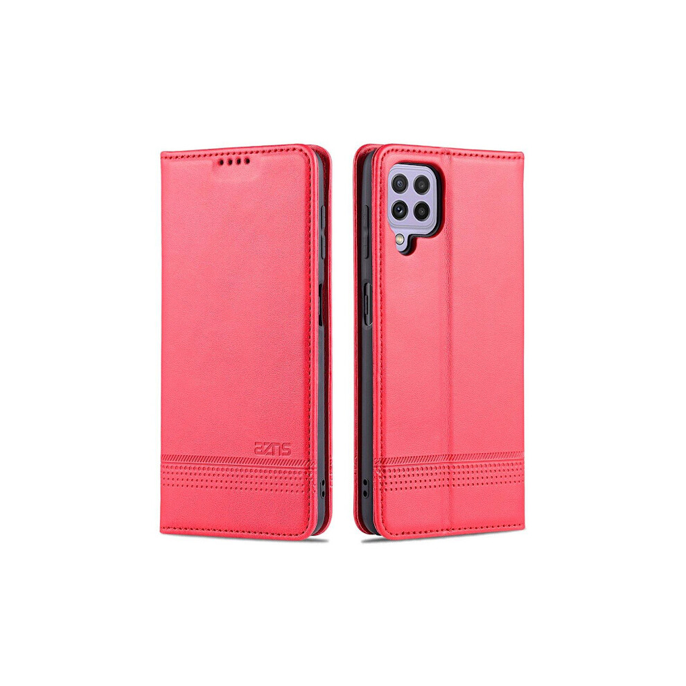 Compatible With Samsung Galaxy A22 4G - Well-Thought-Out Azns Wallet Case Red 9004841122915