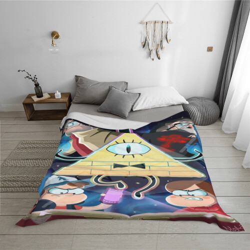 Κουβέρτες Gravity Falls με φανέλα για καναπέ-κρεβάτι 40"X30" 1