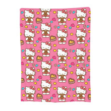 Couverture Hello Kitty en flanelle ultra douce, 102 x 76 cm, impression recto, idéale pour le canapé et le salon, jeté douillet pour les pièces