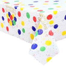 Poaug2Pack obdĺžnikové obrusy 54x108 palcov, kompatibilné s jednorazovými plastovými krytmi Happy Birthday Rainbow na piknikovú párty