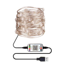 Guirlande lumineuse intelligente de 10 m (32,8 pi), 100 LED à couleurs changeantes, synchronisation musicale Bluetooth, application/télécommande,
