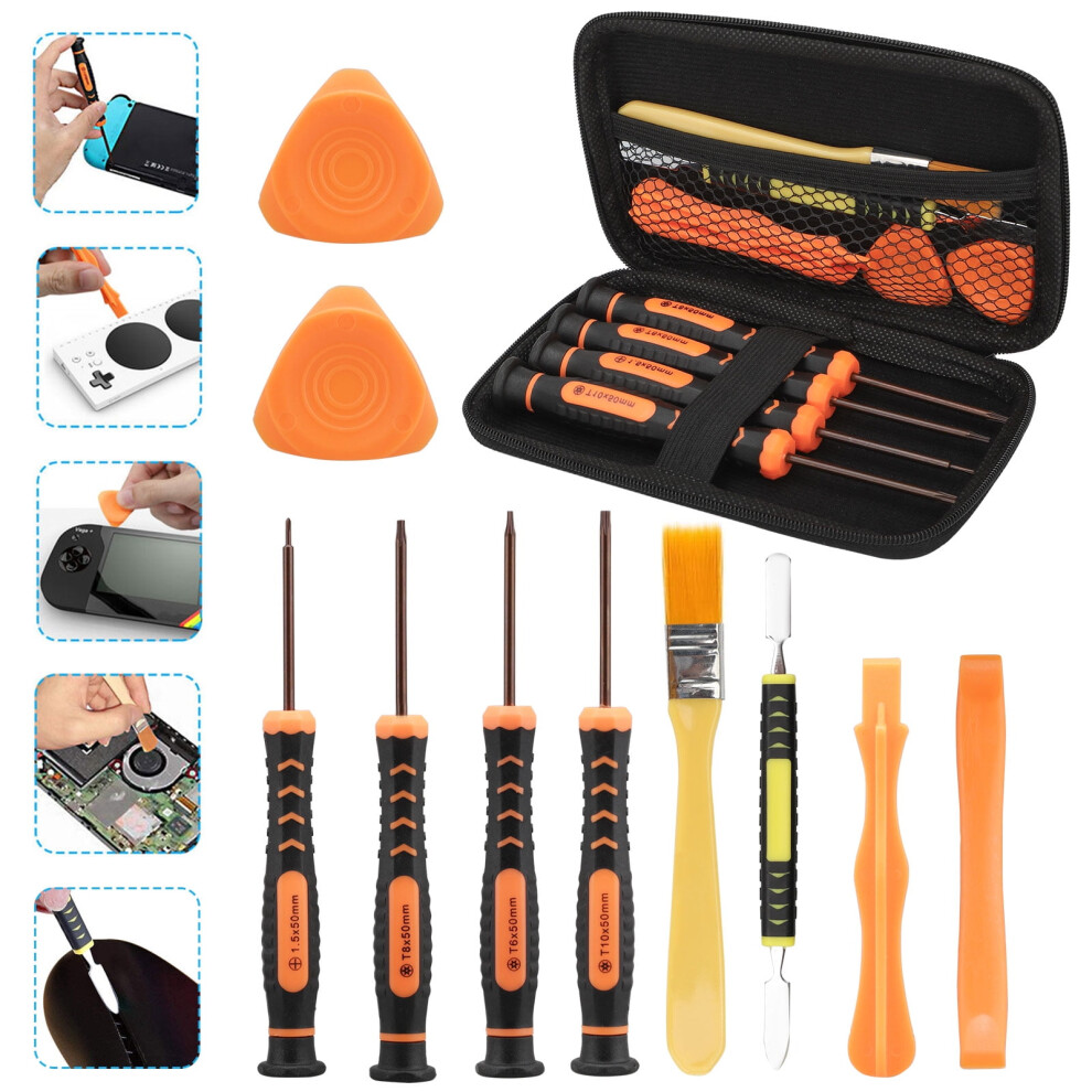 T6 T8 T10 Screwdriver Set Compatible With Xbox One, 360, Ps3, Ps4, Ps5 Controllers - Magnetic Torx Kit With Pry Tools 9340258040337
