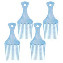 Wide Tooth Comb Set for Curly Hair, Plastic Detangling Combs for Thick Wet or Dry Hair, 4pcs