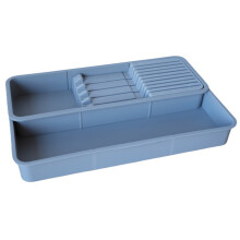 Messenopbergdoos - Uitschuifbaar ladeontwerp, grote capaciteit, afneembaar, compacte bestekopbergdoos voor de keuken