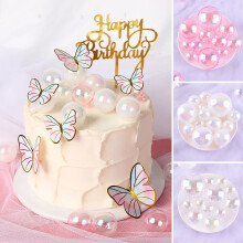 Pink Season 10Pcs Cake Decoration Ball Transparent Christmas Tree Wedding Party Cake Decorating Ball Bakery Supplies