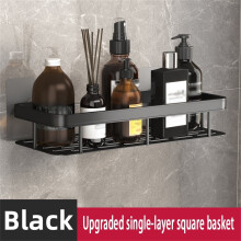 Étagères de salle de bain multifonctionnelles (1/2/3 pièces), étagères de rangement murales en aluminium polyvalentes sans perçage, accessoires