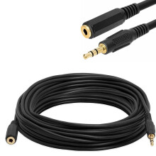 3,5 mm han-til-hun stereo-lydforlængerkabel, Simyoung Aux-kabel til telefoner, hovedtelefoner, højttalere, tablets, pc'er - 9,6 m
