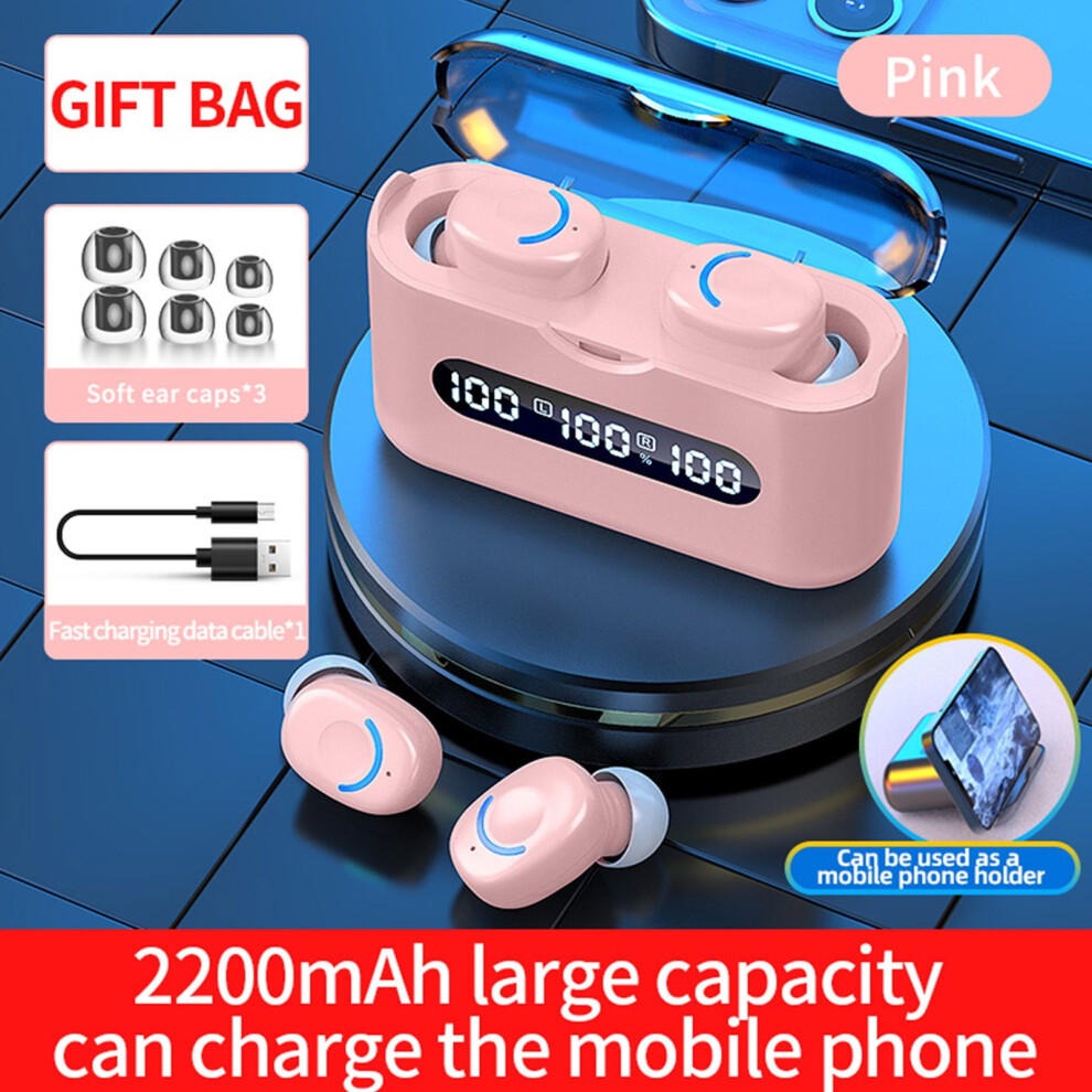 Eqwljwe Wireless Bluetooth Headset Can Charge Mobile Phones With Large Capacity Charging Compartment Power Bank Bluetooth Headset Holiday Clearance 9340258043710