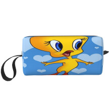 Tweety Bird Kosmetikkveske For Kvinner Liten Toalettpapir Vesker Reiseveske Bærbar Penal Veske Oppbevaringsorganisator, Hvit