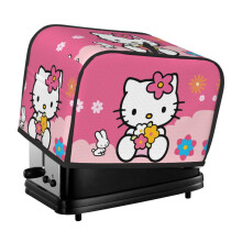 Housse de grille-pain 2 tranches à fente large, décorative et réutilisable, motif Hello Kitty, pour machine à pain et four grille-pain.