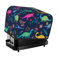 Cute Dinosaur Toaster Cover 2 Slice, Bread Dust Cover & Fingerprint Protection-Polyester, Kitchen Small Appliance Covers