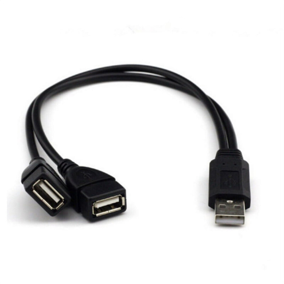 Usb 2.0 A Male To 2 Dual Usb Female Jack Y Splitter Hub Power Cord Adapter Cable 9423501543233