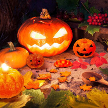Formy na tekvicové sviečky, 3D tekvicová silikónová forma na sviečku, odlievanie z epoxidovej živice, halloweenska dekorácia do domácnosti