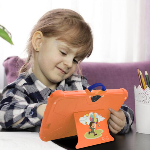 Tablet Jacenvly Android, Bluetooth, Διπλές Κάμερες, Πορτοκαλί - Συμβατό με Δώρο για Μάθηση 2