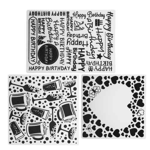 Πλαστικό πρότυπο για scrapbooking, σχεδιασμός λέξεων ευλογίας, ανάγλυφοι φάκελοι, 2