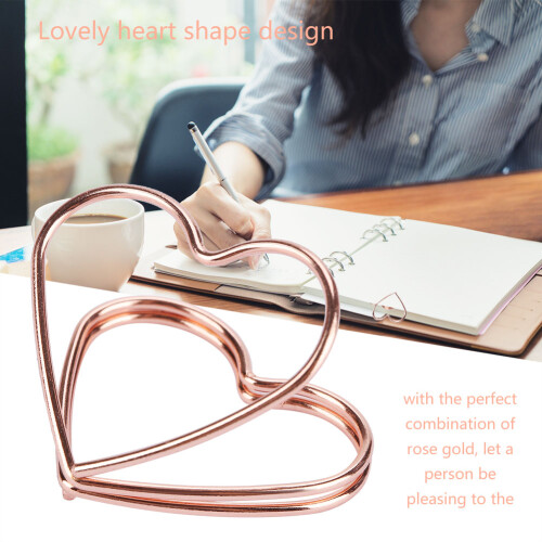 Χαριτωμένοι συνδετήρες χαρτιού με καρδιά Rose Gold Metal Multi-Free Σχέδιο Ανθεκτικό στη 1