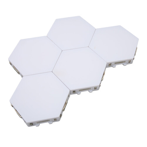 Adjustable Brightness with Touch Sensitive Technology, Magnetic Panel Connection Wall-mount Hexagonal Light for Living Room Bedroom, DIY Shape Modular 2
