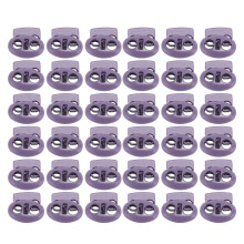 Cord Locks for Drawstrings, Shock Cord Double Hole Spring Toggle Stopper Fasteners, Plastic Cord Locks for Shoelaces Clothing Outdoor Gear, Sliding