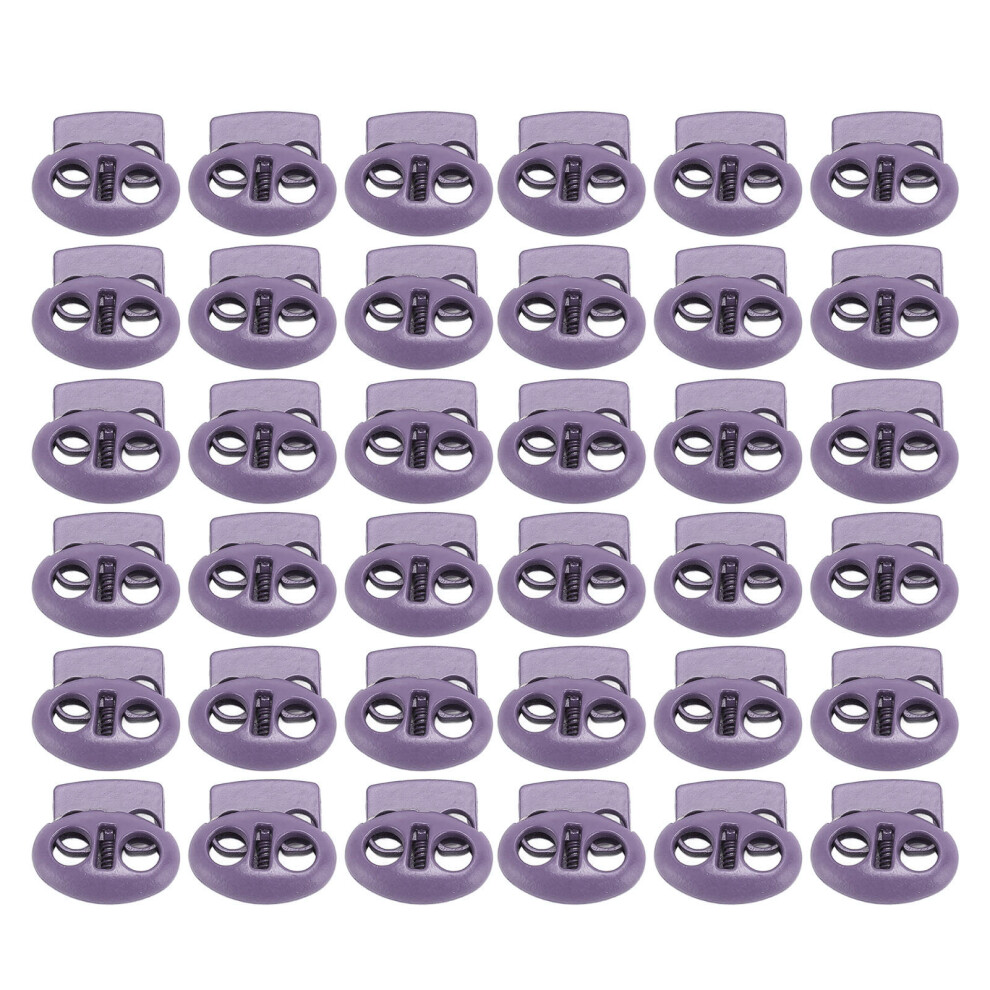 Cord Locks For Drawstrings, Shock Cord Double Hole Spring Toggle Stopper Fasteners, Plastic Cord Locks For Shoelaces Clothing Outdoor Gear, Sliding 9190834775319