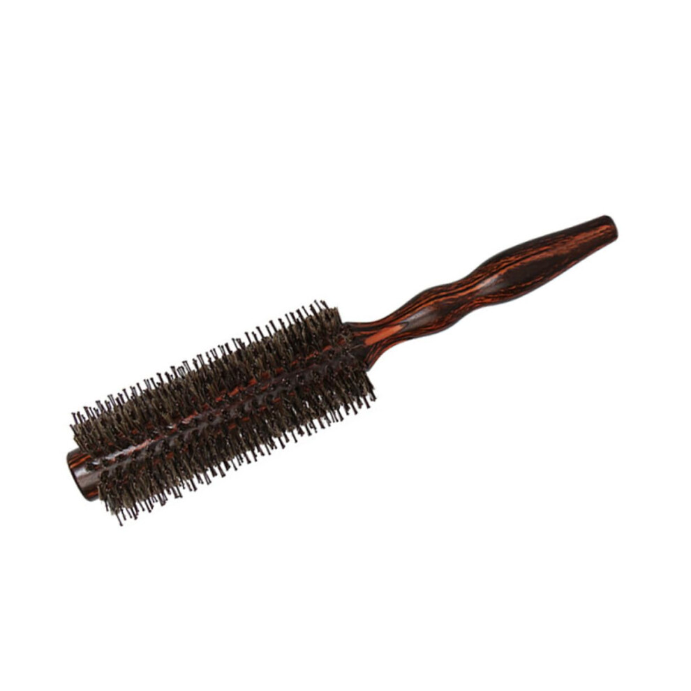 Wood Handle Hair Curling Brush for Large Wave Styling, Volume and Gentle Scalp Massage