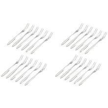 Conjunto de 24 Garfos de Sobremesa, 13 cm, em Aço Inoxidável, Mini Garfos para Salada e Frutas, Garfos para Degustação e Coquetéis
