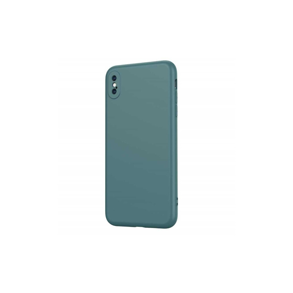 Compatible With Iphone Xs / X Rubberized Matte Case Camera Protection Liquid - Green 9149926893875