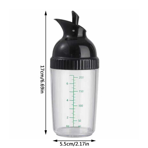 Generic Lonyun Clear Shaker, Drink Shaker Cup with Scales,Bar Tool,Black One Size 2