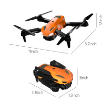 Drone FPV HD 1080p avec flux optique, maintien d'altitude, mode sans tête, jouet télécommandé - Idéal comme cadeau pour enfants, orange