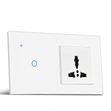 Enchufe de pared inteligente con interruptor wifi para toma de corriente multifunción de tres orificios Tuya