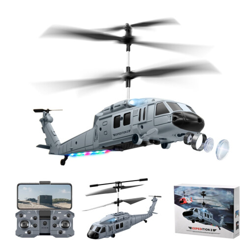 Sulgyt Obstacle Avoidance1080P Dual Camera RC Helikopter, Grå