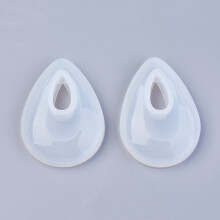 1 phíosa Múnlaí Silicone Múnlaí Réitigh Roisín le haghaidh Roisín UV Roisín Eapocsa Déantús Seodra Deora Bán 63x47x14mm Poll: 10x22mm