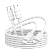Cabo USB-C para USB-C de 60W e 1,8 m (6 pés) para carregamento rápido, compatível com Apple iPhone 15 Pro Max/15 Pro/15 Plus, Samsung S24/S23/S22