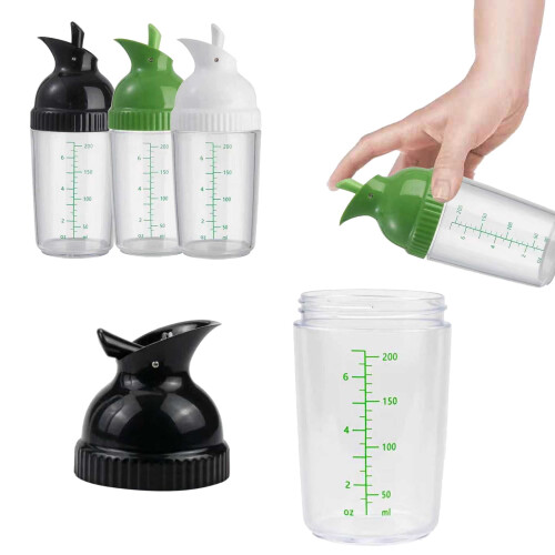 Generic Lonyun Clear Shaker, Drink Shaker Cup with Scales,Bar Tool,Black One Size 1