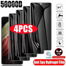 Opakowanie 4 folii hydrożelowych antyszpiegowskich kompatybilnych z Samsung S25, S23, S22, S24Ultra, S20FE Note20, 10S8, S9, S10Plus, z funkcją
