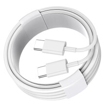 Cabo USB-C para USB-C de 3 metros (10 pés), 60 W, carregamento rápido, cabo de sincronização de dados de alta velocidade para celulares e