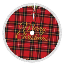 Sciortaí Crann Nollag Plaid Nollag 36" Orlach, Mata Crann Saoire Geimhridh, Sciorta Crann Nollag le haghaidh Maisiúcháin Saoire Nollag Tuaithe