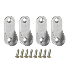 LIYUNMIAO Oval Closet Rod End Supports Zinc Alloy Wardrobe Tube Support (12Pcs)