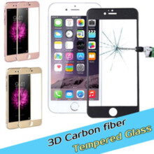 Kompatibel med iPhone6/6S2-PACK Skärmskydd i kolfiber HuTech Fullfit3D HD Svart