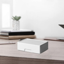 Organisateur de rangement multifonctionnel en plastique Txmfgh avec couvercle, fond surélevé et tiroir facile d'accès - Blanc, design élégant