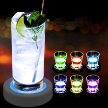 LINLIN Bekeronderzetter voor wijnflessen, USB-oplaadbare LED-verlichte mat, geschikt voor wijn- en bierflessen, lichtgevende bekerhouder voor bar of
