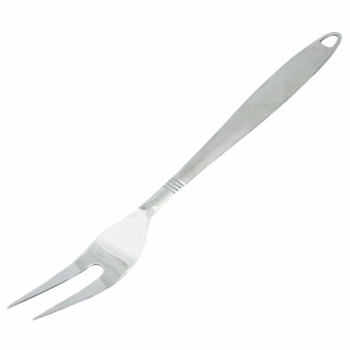 12.5" Long Stainless Steel Meat Serving Fork w/ Brushed Finish Handle