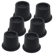 6er-Pack Möbelfüße, schwarz, Bettfüße, 5,8 cm (2,3 Zoll), Erhöhungen für Sofa, Couch, Schreibtisch, Verlängerungen, Tragkraft bis zu 590 kg