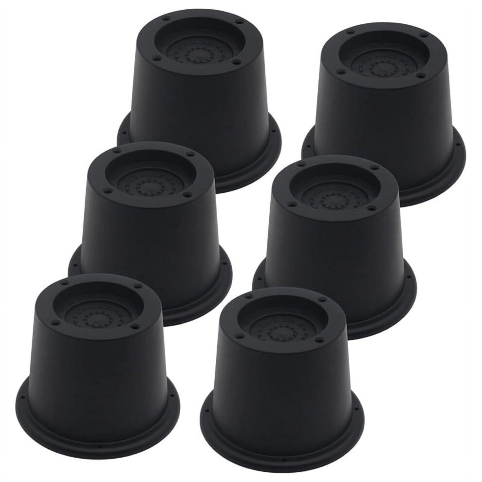 6Pack Furniture Risers Black Bed Risers 2.3 Inch,Bed Lifts Risers For Sofa,Couch,Desk,Extenders Supports Up To 1,300 Lbs 9085618770904