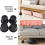 Conjunto de 6 Elevadores de Cama Pretos de 2,3 Polegadas (5,8 cm), Elevadores de Cama para Sofá, Poltrona, Mesa, Extensores, Suportam até 1.300 2